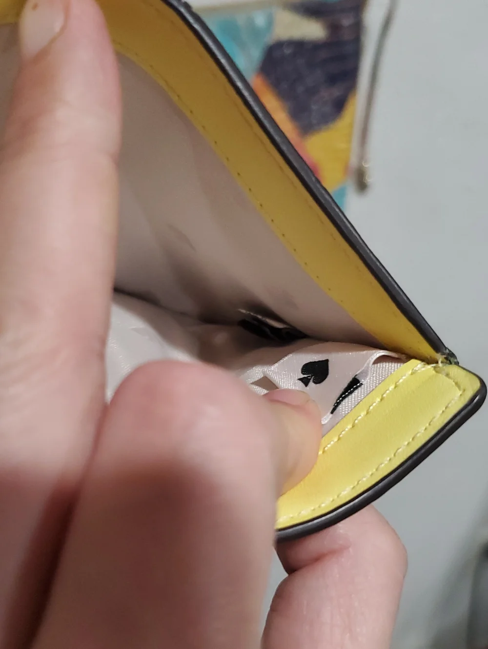 Kate Spade L Zip Wallet In Yellow Leather